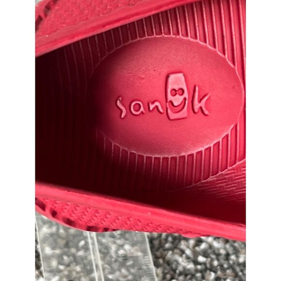 Sanuk Water Shoes Girls Lil Walker 2.5 Red Loafer Flat Slip On Washable Beach - Picture 15 of 16